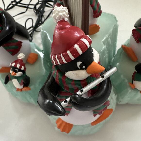 Mr. Christmas Penguin Players Band Playing Instrument Animated Music w/Box READ - Picture 10 of 15